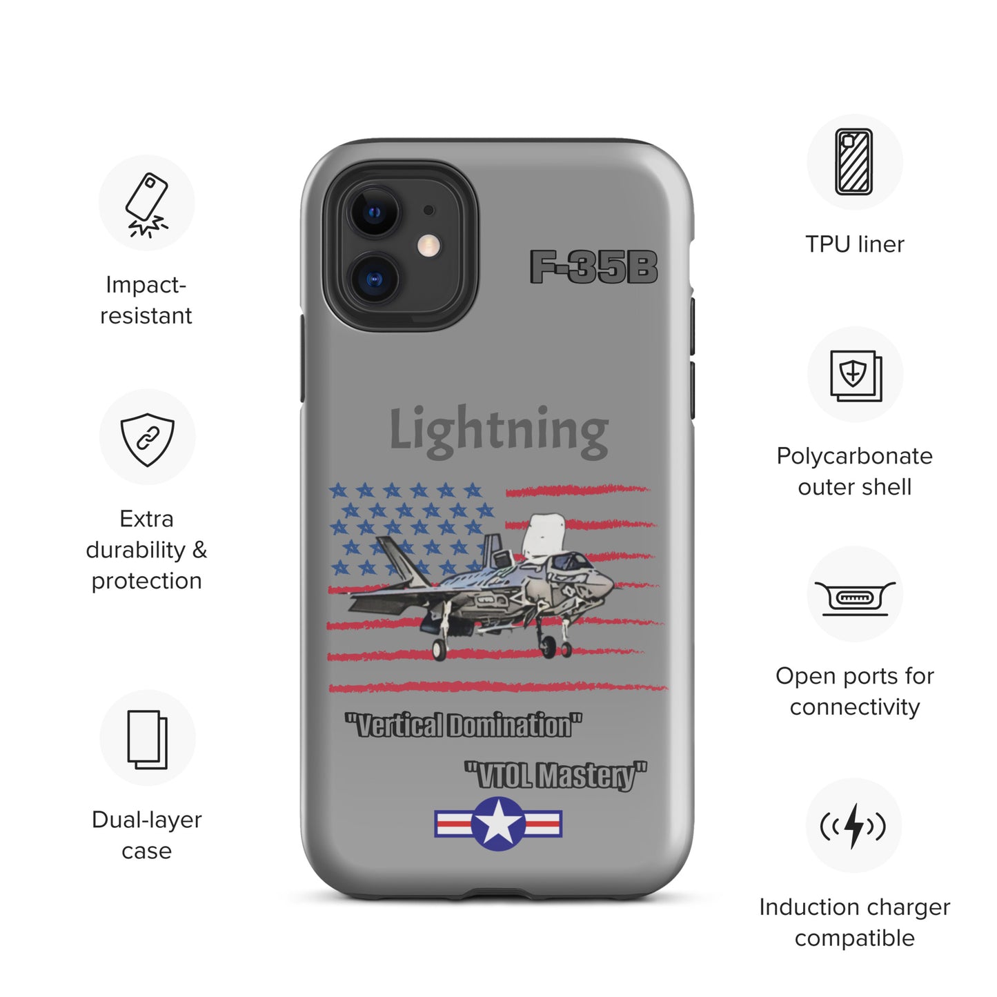 Vertical Takeoff Patriot iPhone Case