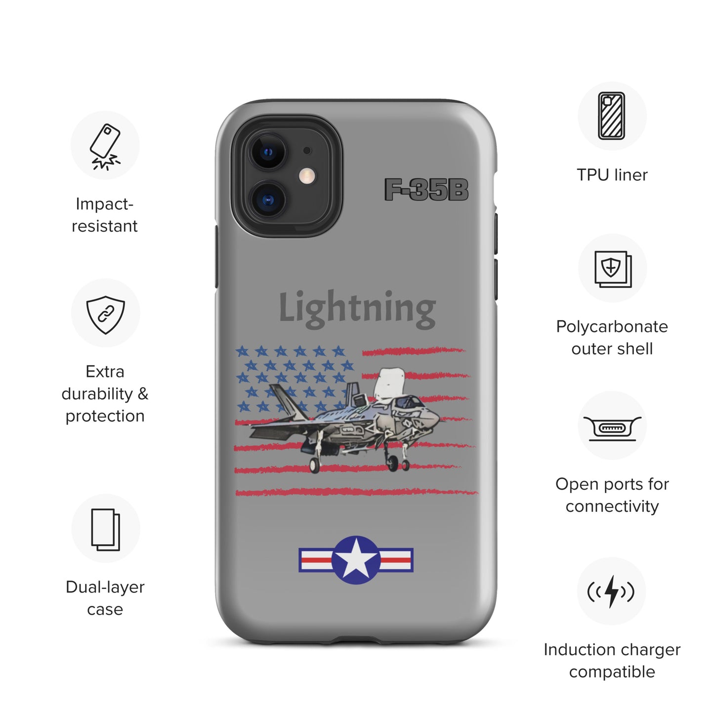Vertical Takeoff Patriot iPhone Case (Without Quotes)