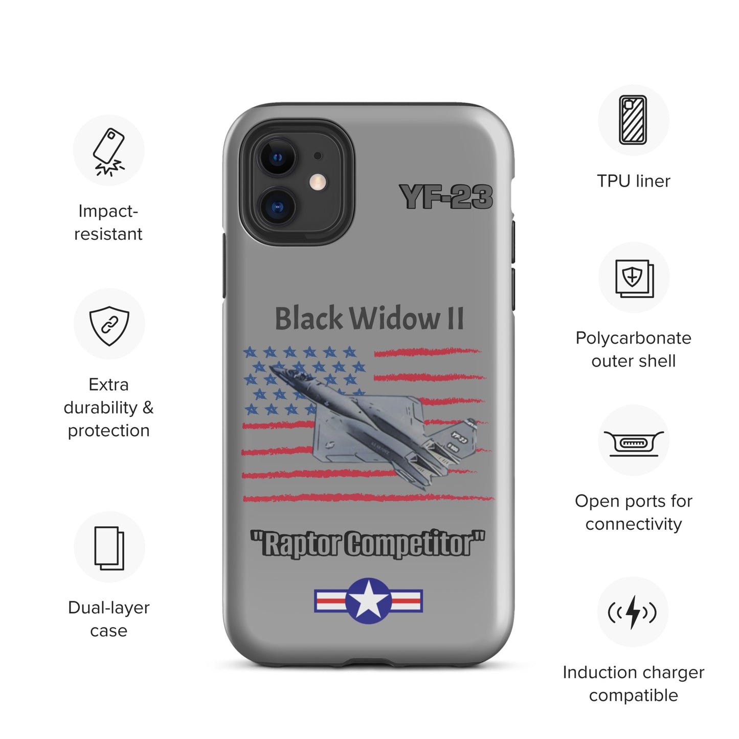 Black Widow Patriot iPhone Case