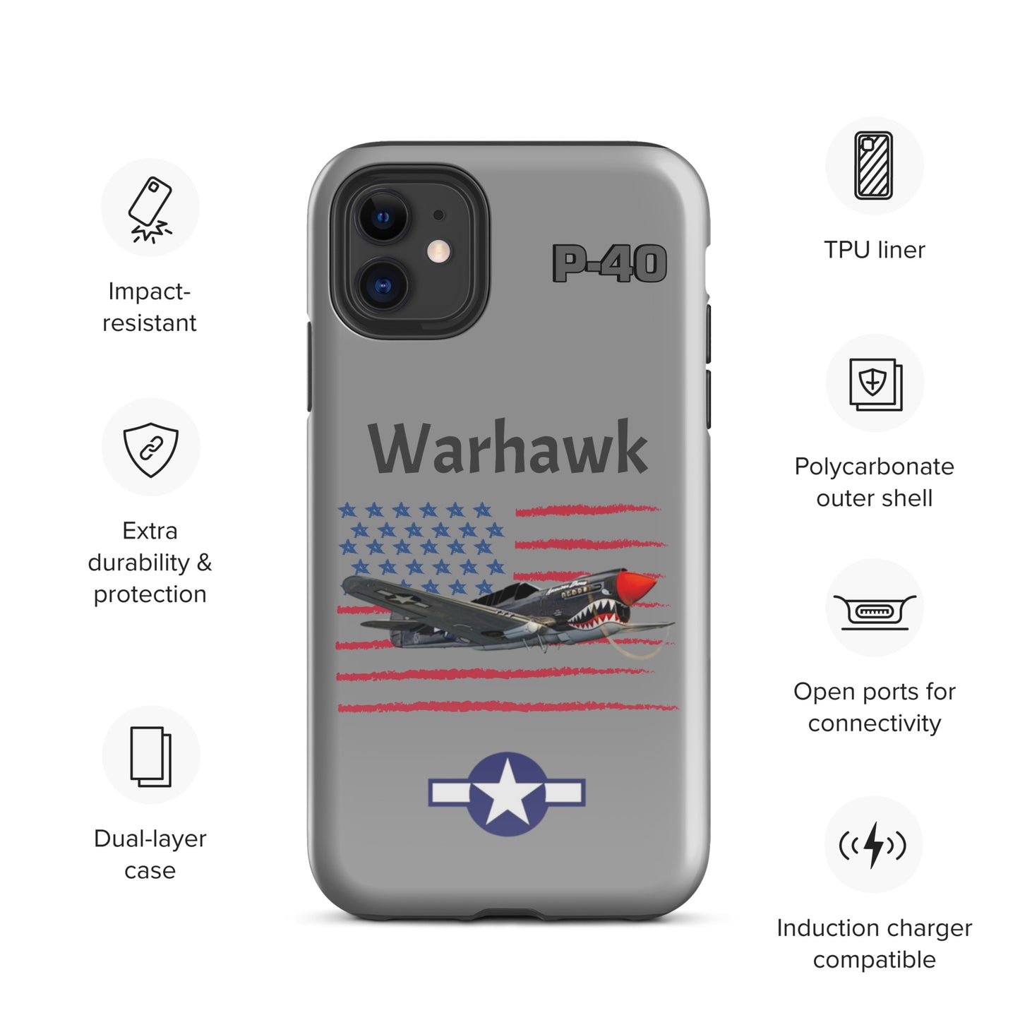 WWII Warhawk Patriot iPhone Case