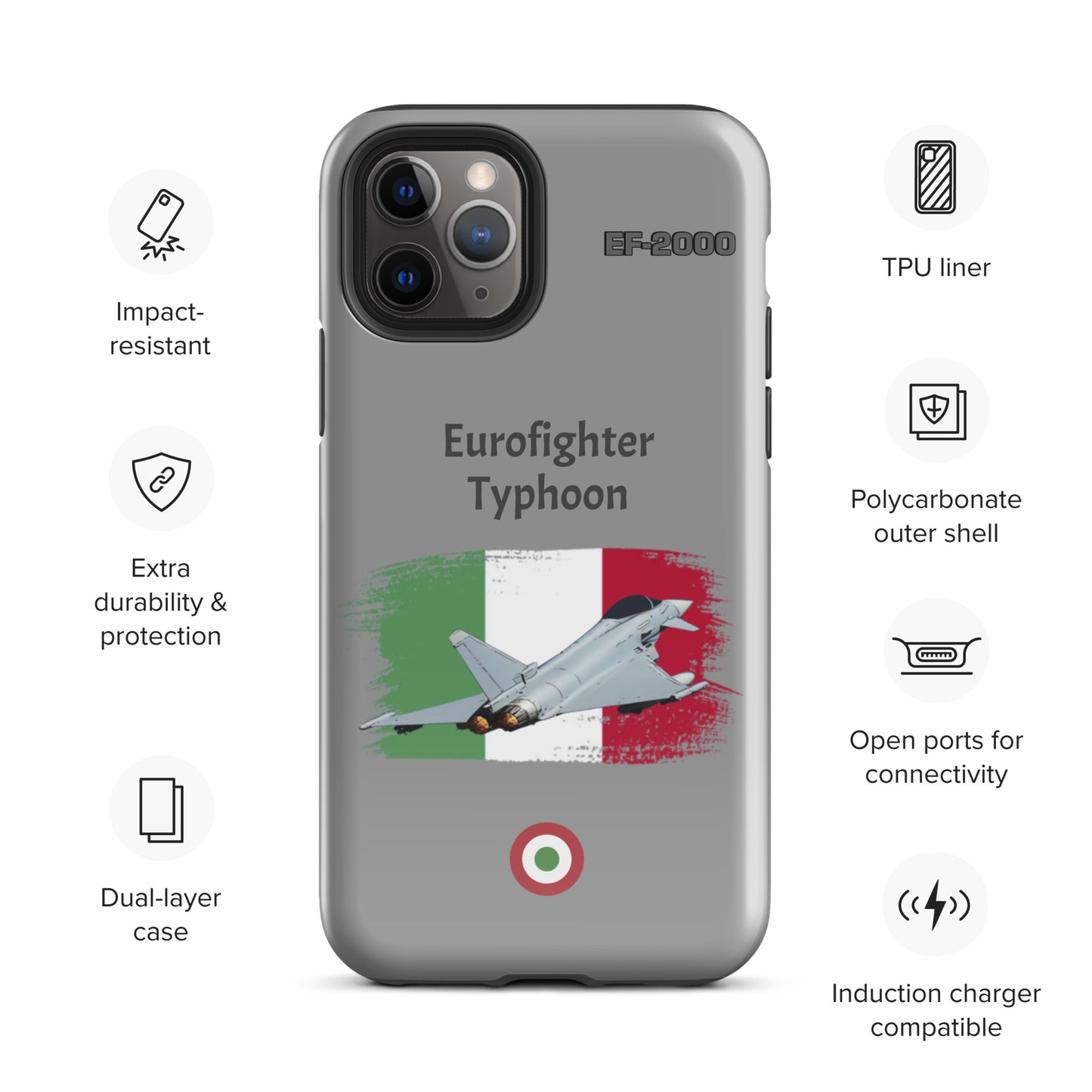 Italian Typhoon Patriot iPhone Case (Without Quotes)