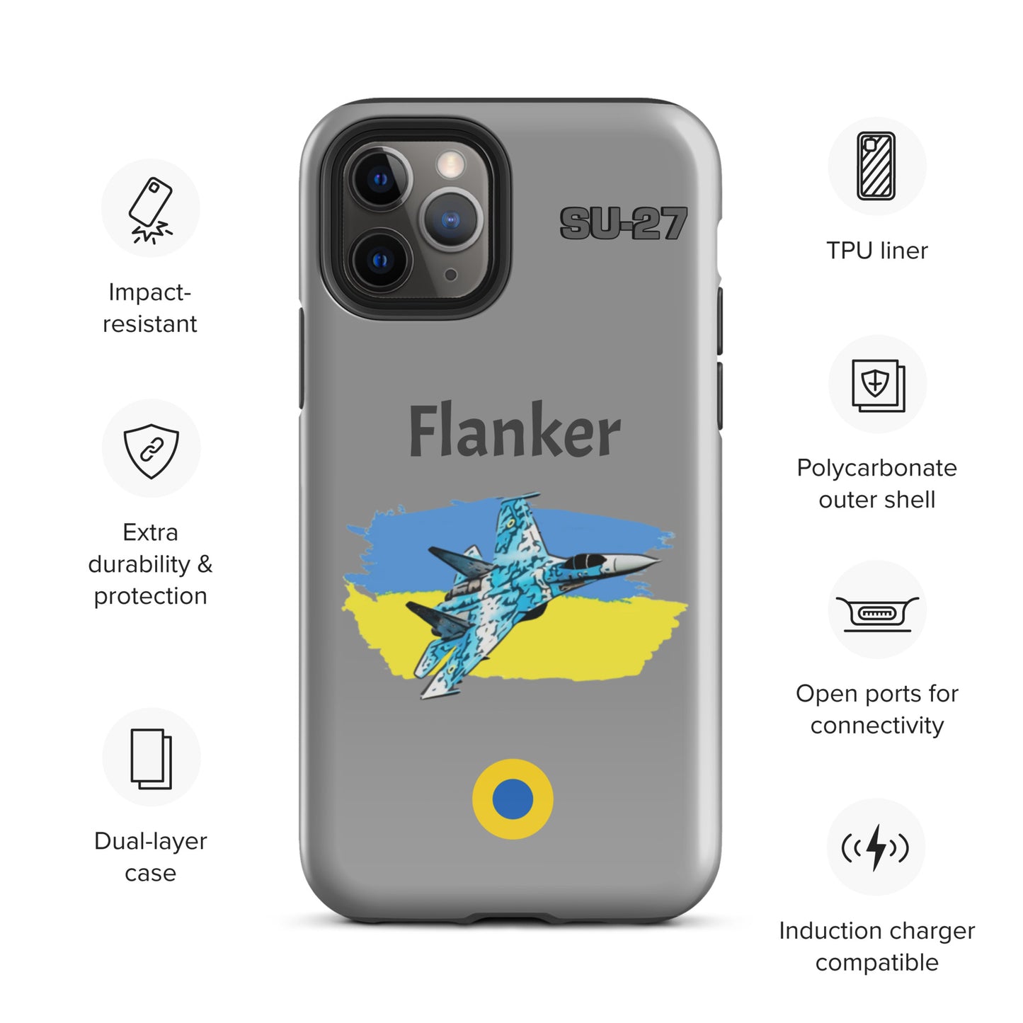 Ukrainian Flanker Patriot iPhone Case (Without Quotes)