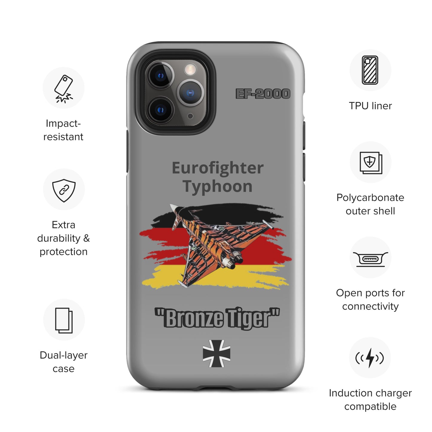 Bronze Tiger Typhoon Patriot iPhone Case