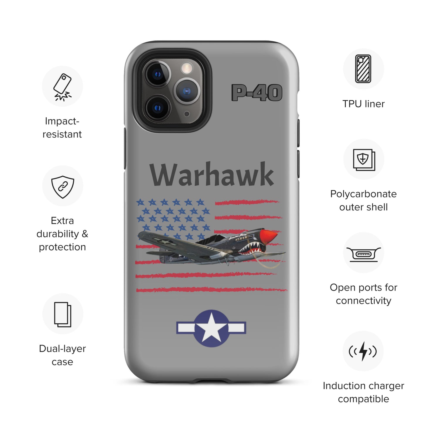WWII Warhawk Patriot iPhone Case