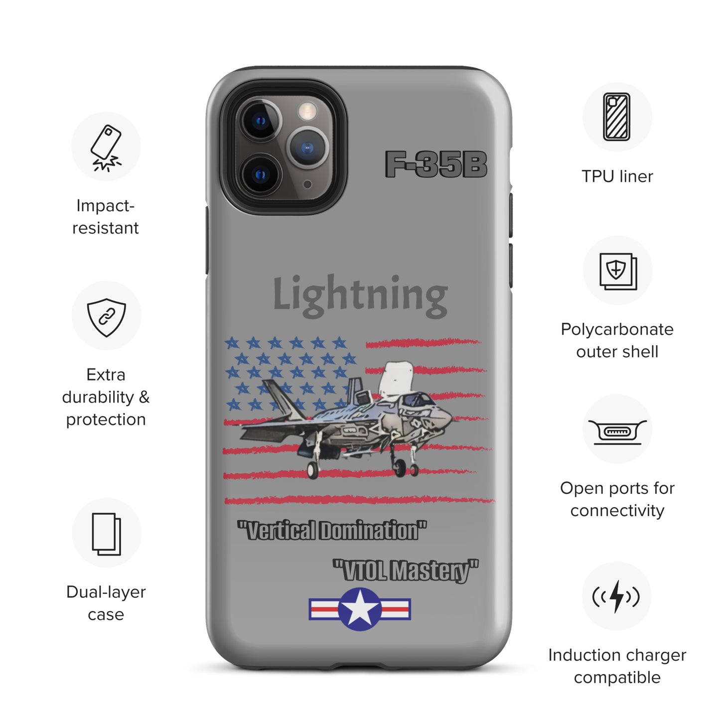 Vertical Takeoff Patriot iPhone Case