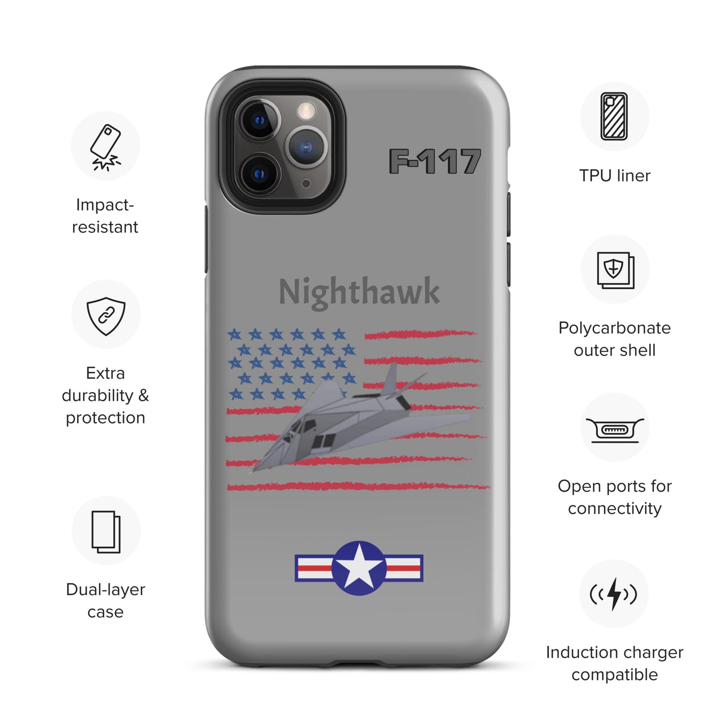 Nighthawk Patriot iPhone Case (Without Quotes)