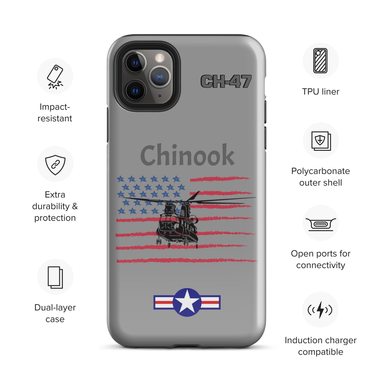 Chinook Patriot iPhone Case (Without Quotes)