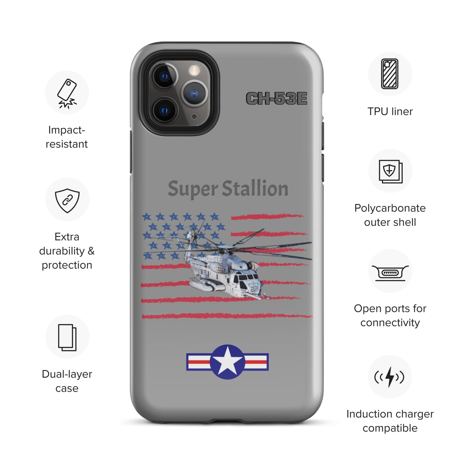 Super Stallion Patriot iPhone Case (Without Quotes)