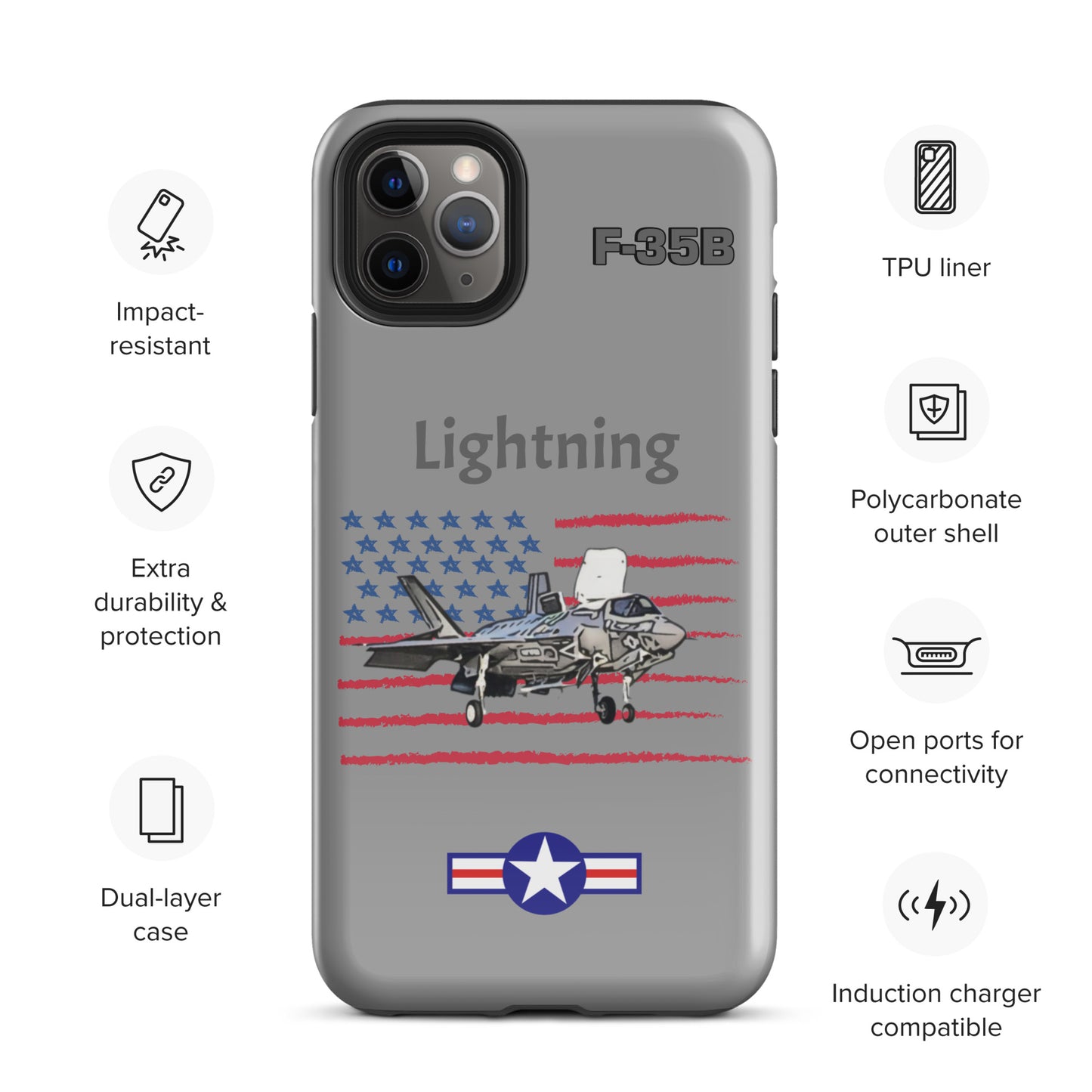 Vertical Takeoff Patriot iPhone Case (Without Quotes)