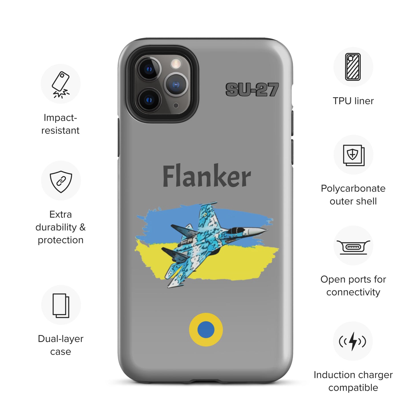 Ukrainian Flanker Patriot iPhone Case (Without Quotes)
