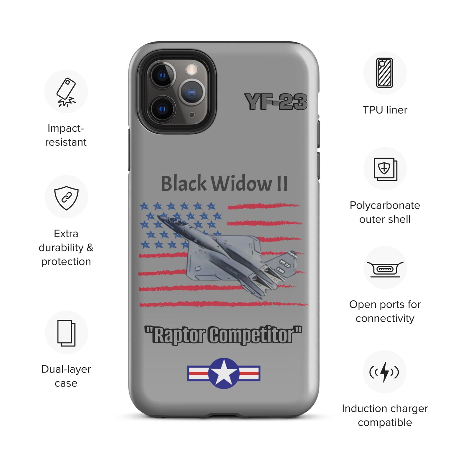 Black Widow Patriot iPhone Case