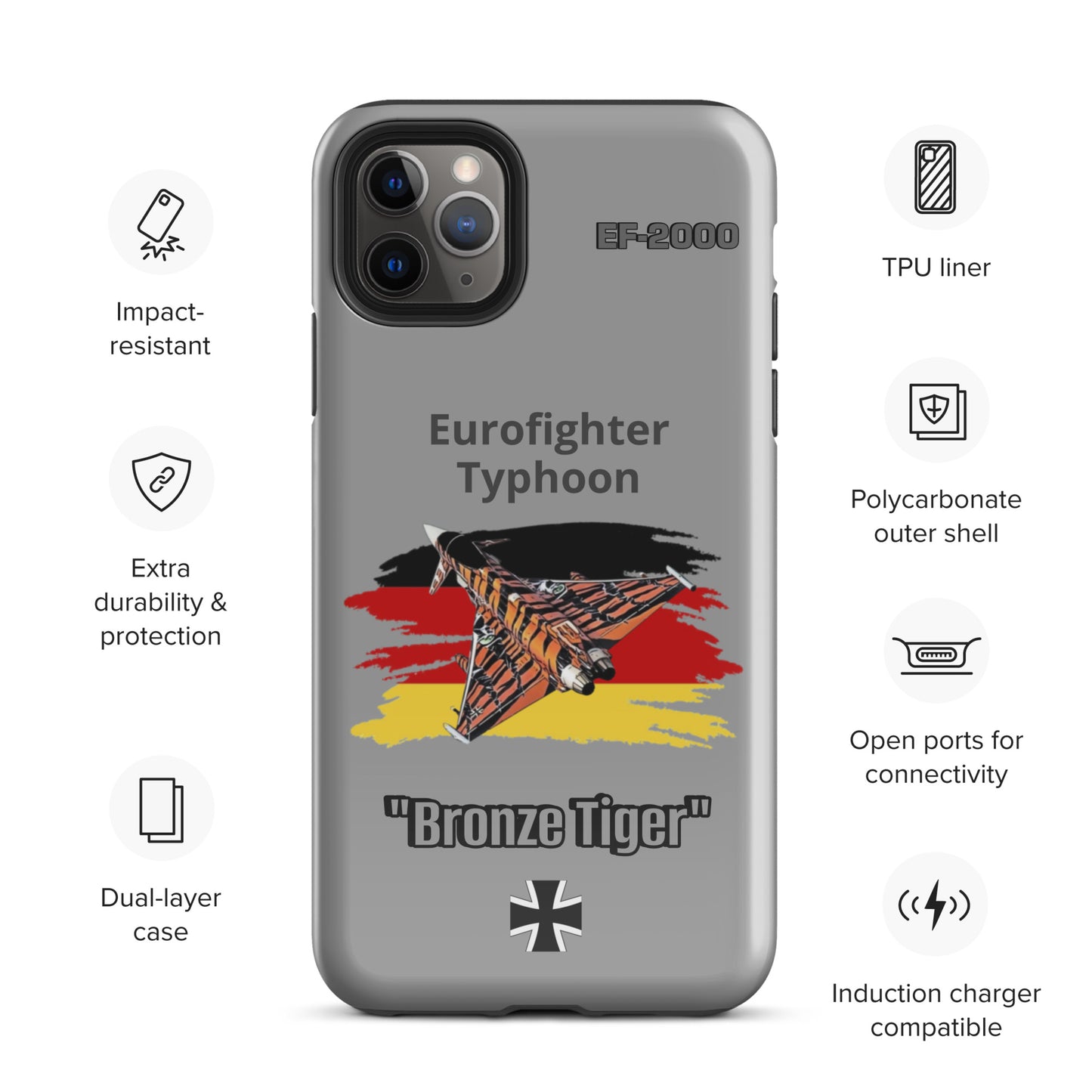 Bronze Tiger Typhoon Patriot iPhone Case
