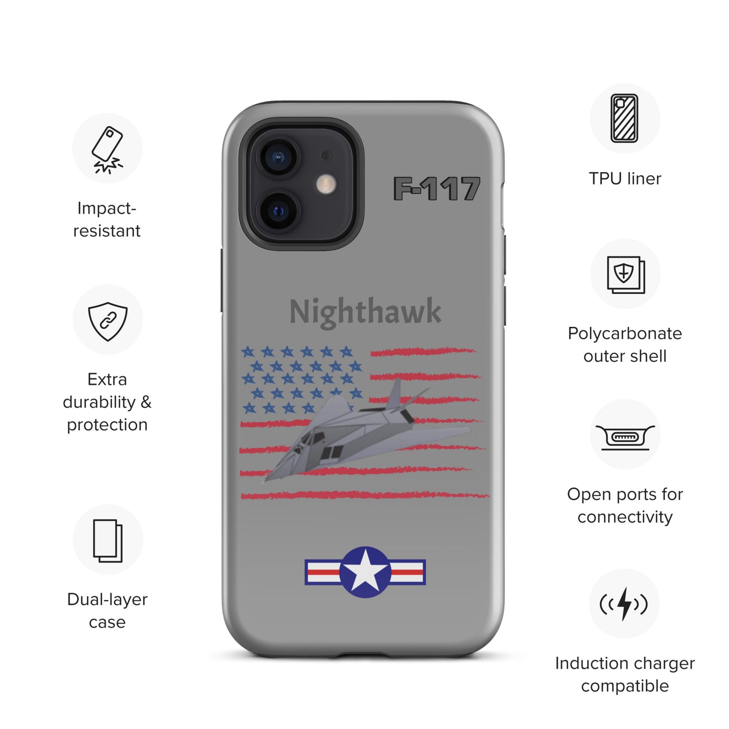 Nighthawk Patriot iPhone Case (Without Quotes)