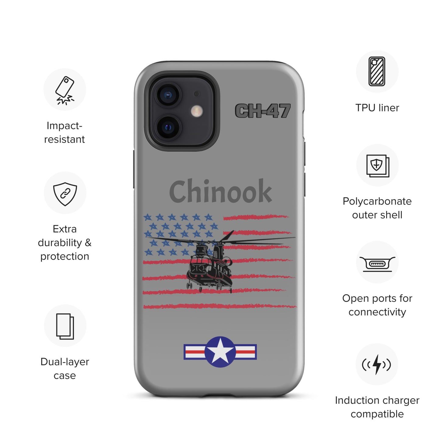Chinook Patriot iPhone Case (Without Quotes)