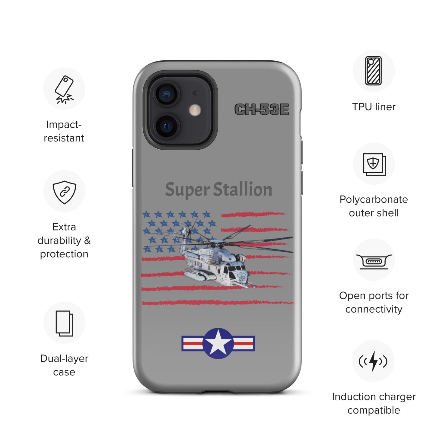 Super Stallion Patriot iPhone Case (Without Quotes)