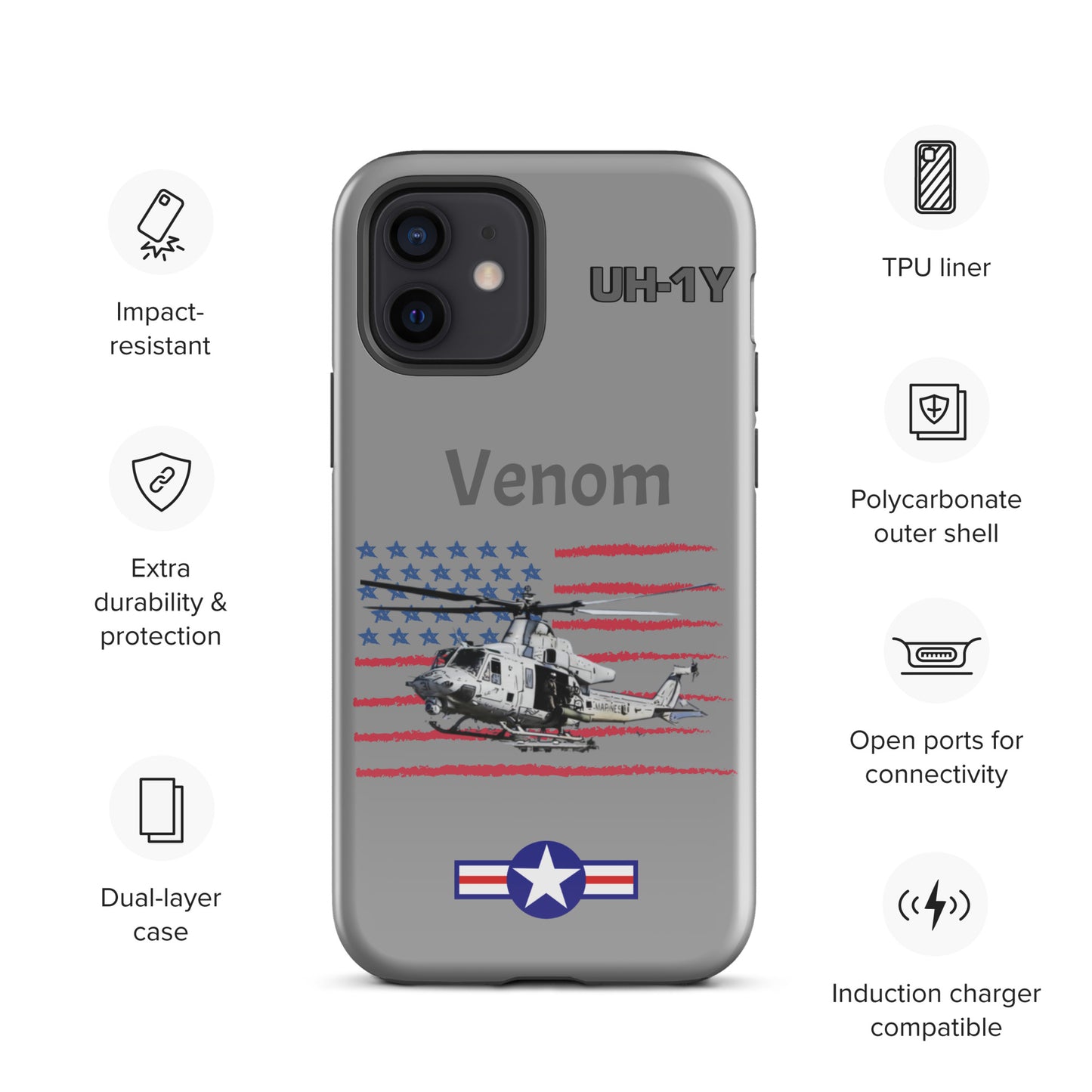 Super Huey Patriot iPhone Case (Without Quotes)