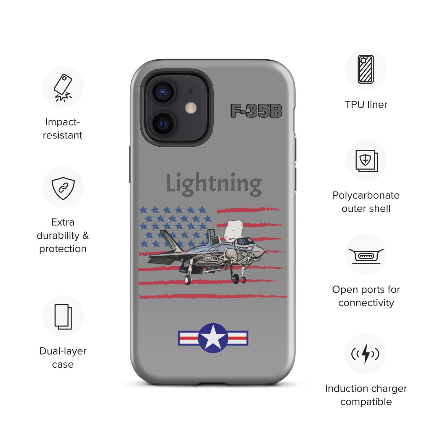 Vertical Takeoff Patriot iPhone Case (Without Quotes)