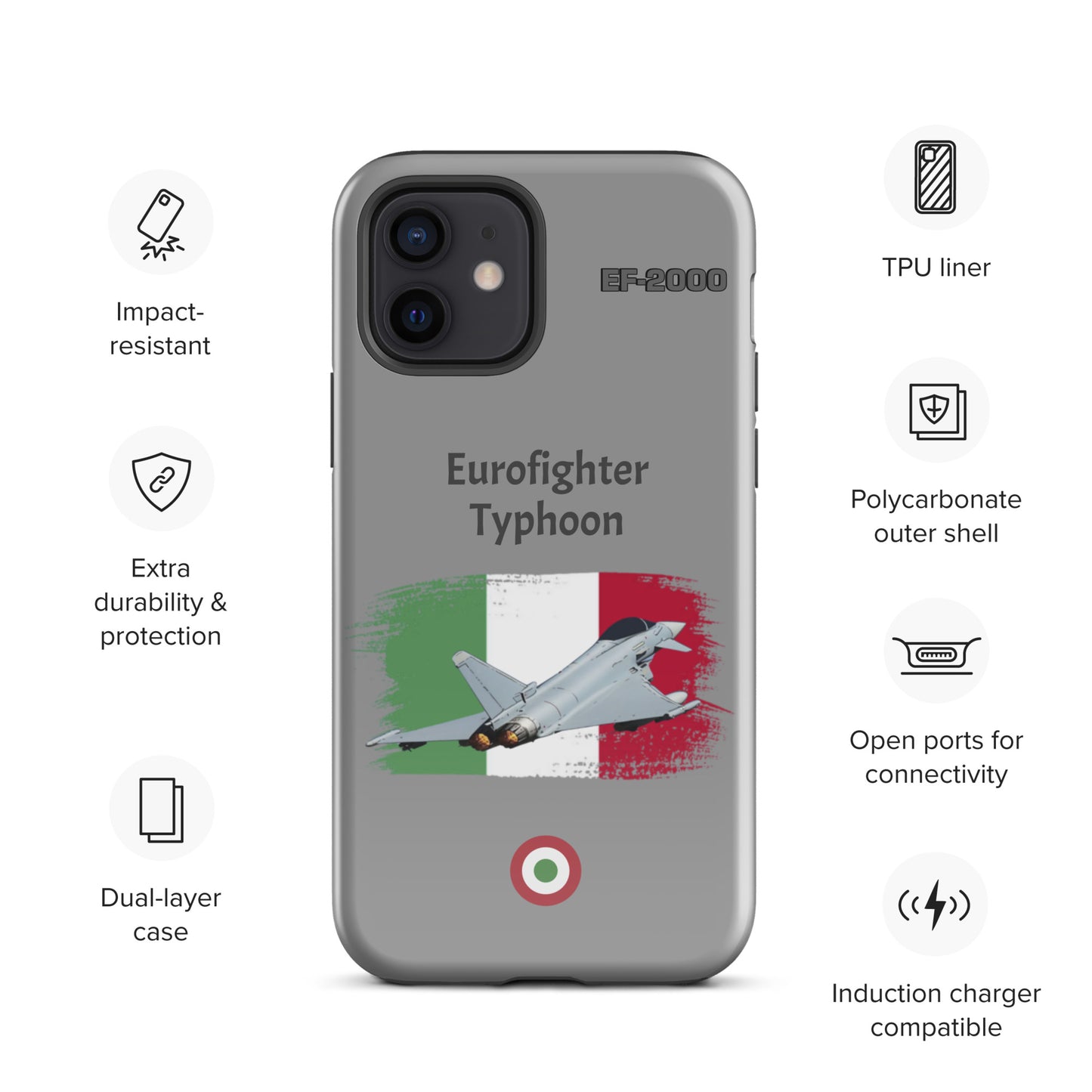 Italian Typhoon Patriot iPhone Case (Without Quotes)