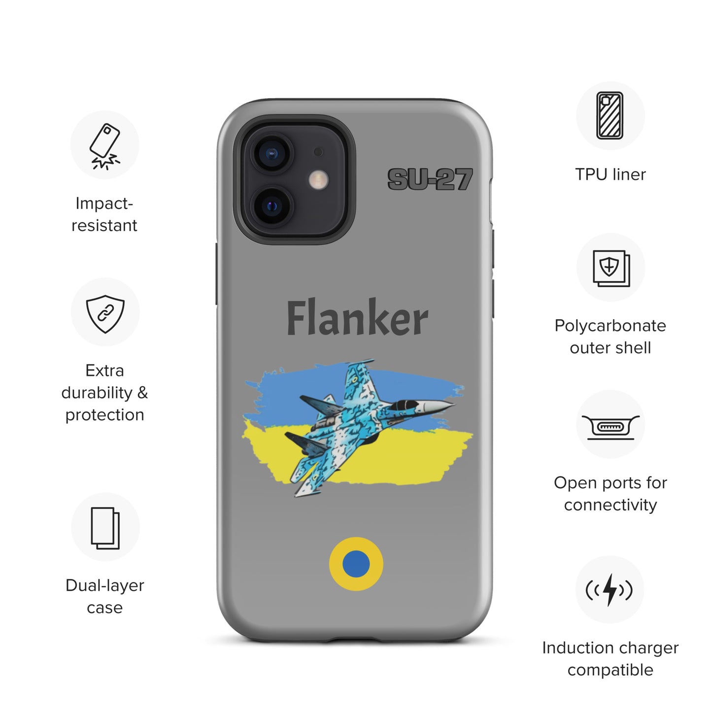 Ukrainian Flanker Patriot iPhone Case (Without Quotes)