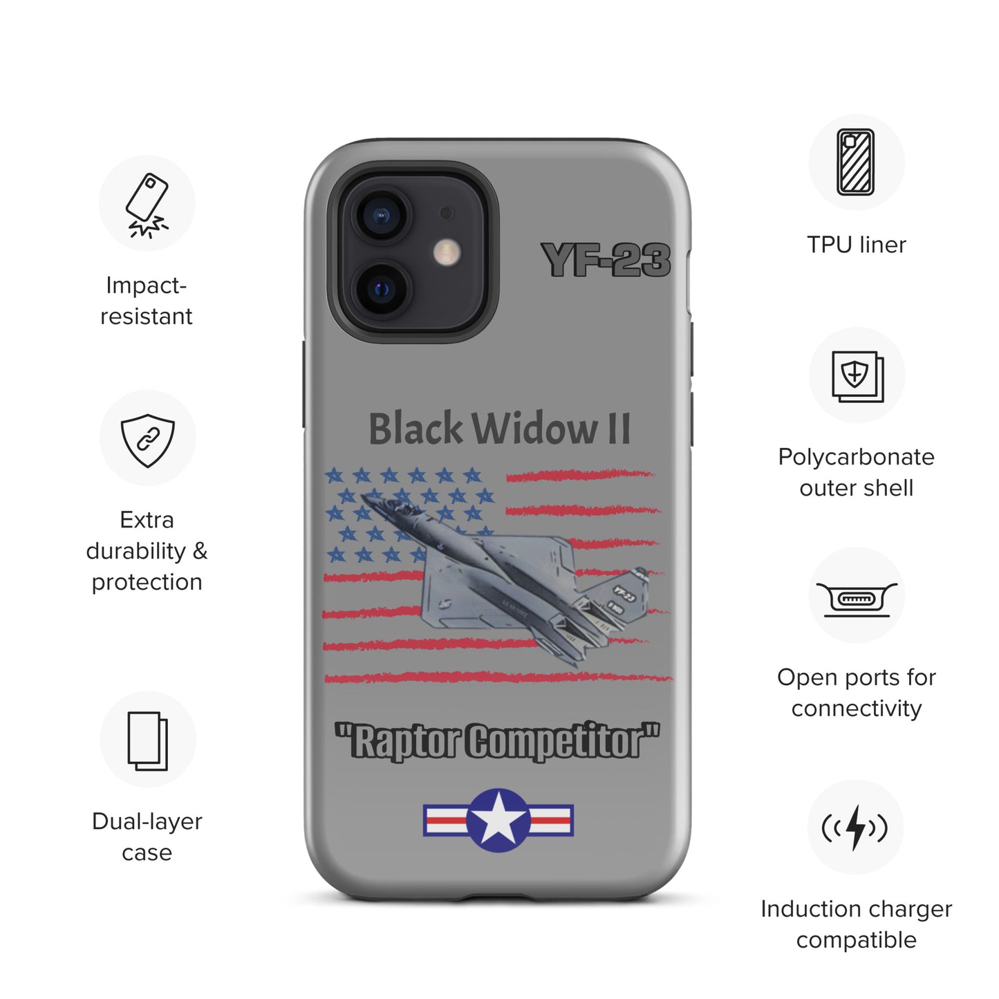 Black Widow Patriot iPhone Case