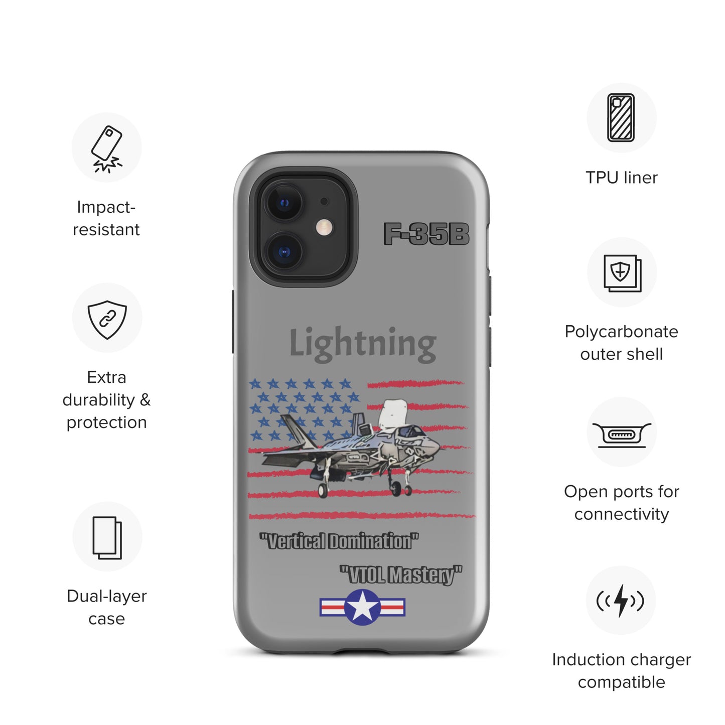 Vertical Takeoff Patriot iPhone Case