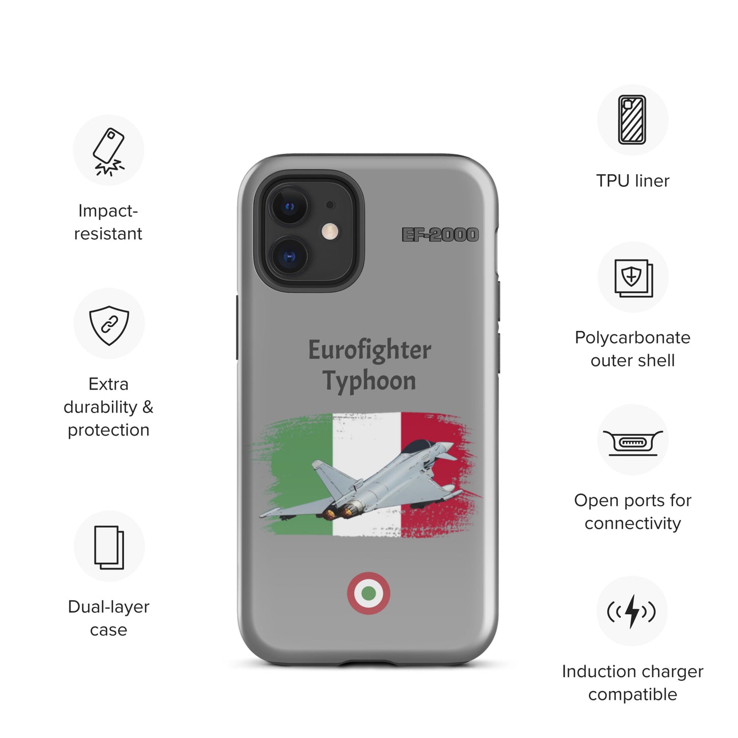 Italian Typhoon Patriot iPhone Case (Without Quotes)