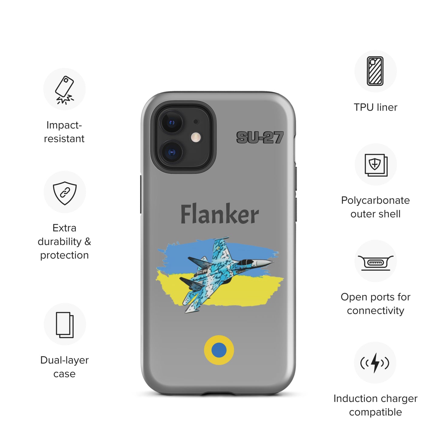 Ukrainian Flanker Patriot iPhone Case (Without Quotes)