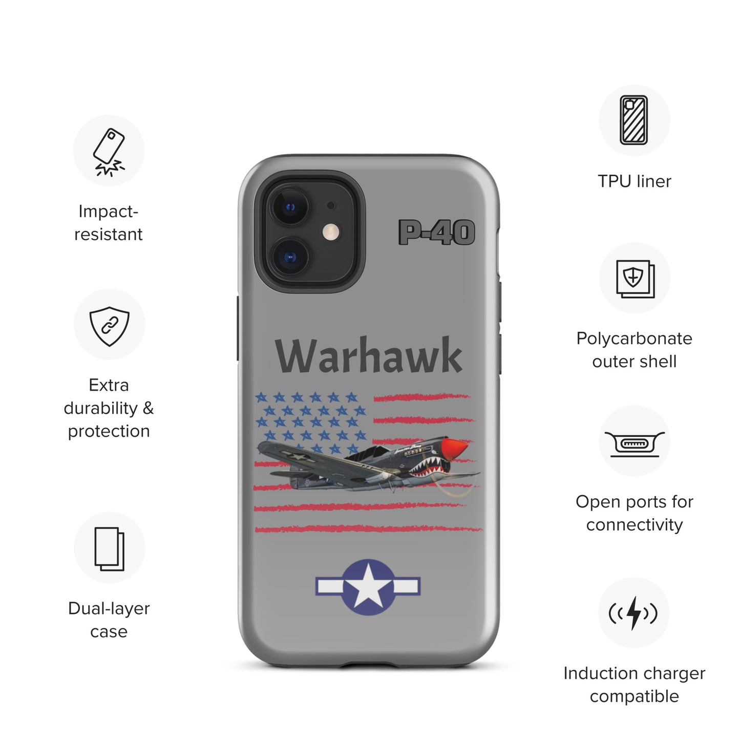 WWII Warhawk Patriot iPhone Case
