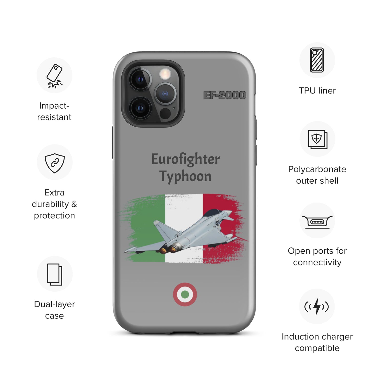 Italian Typhoon Patriot iPhone Case (Without Quotes)