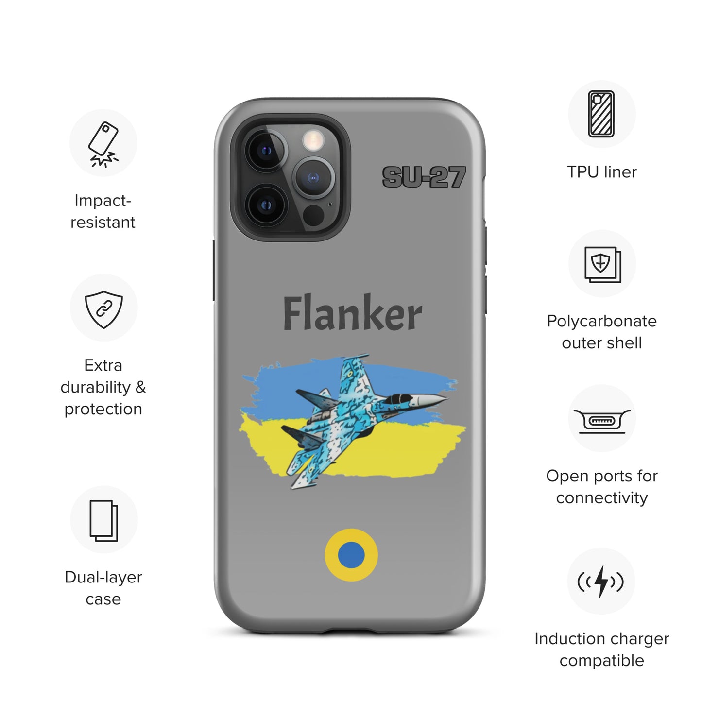Ukrainian Flanker Patriot iPhone Case (Without Quotes)