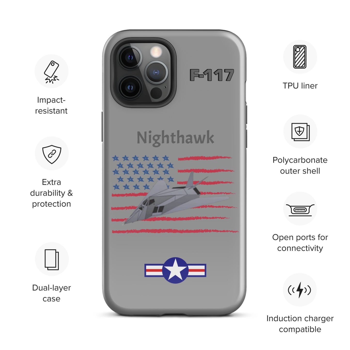 Nighthawk Patriot iPhone Case (Without Quotes)