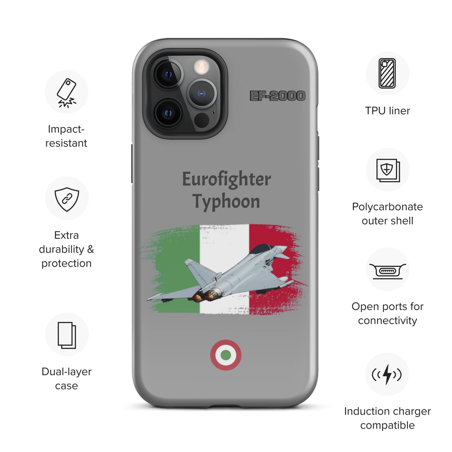 Italian Typhoon Patriot iPhone Case (Without Quotes)