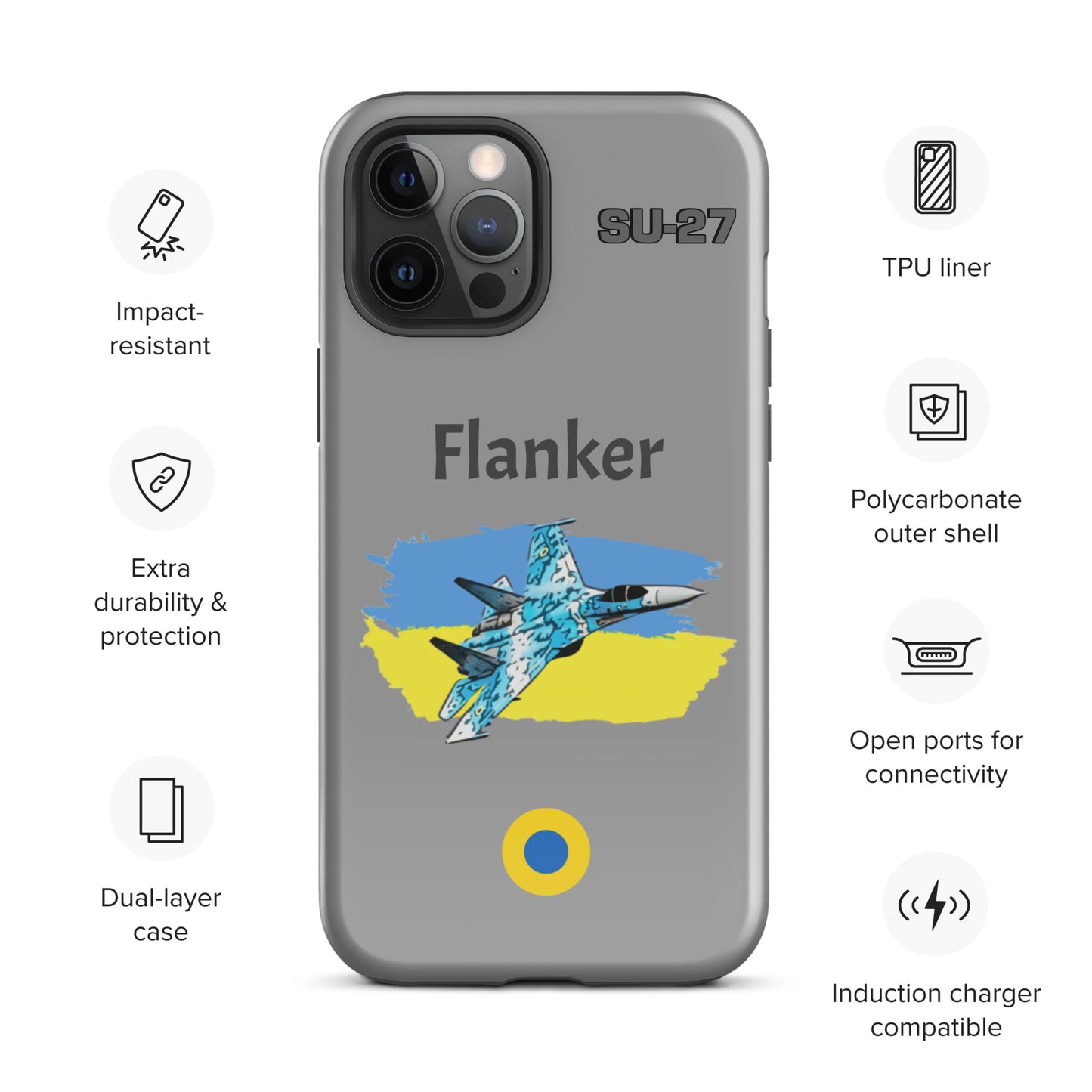 Ukrainian Flanker Patriot iPhone Case (Without Quotes)