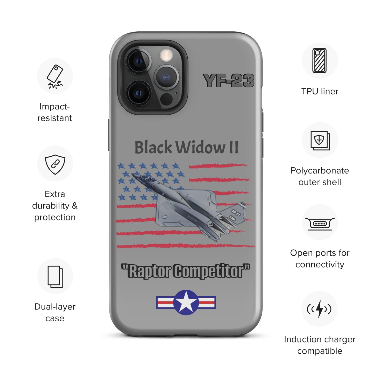 Black Widow Patriot iPhone Case