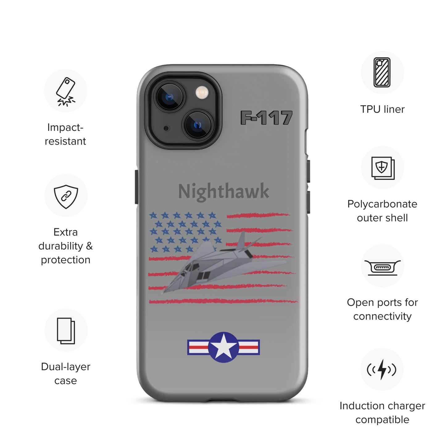 Nighthawk Patriot iPhone Case (Without Quotes)