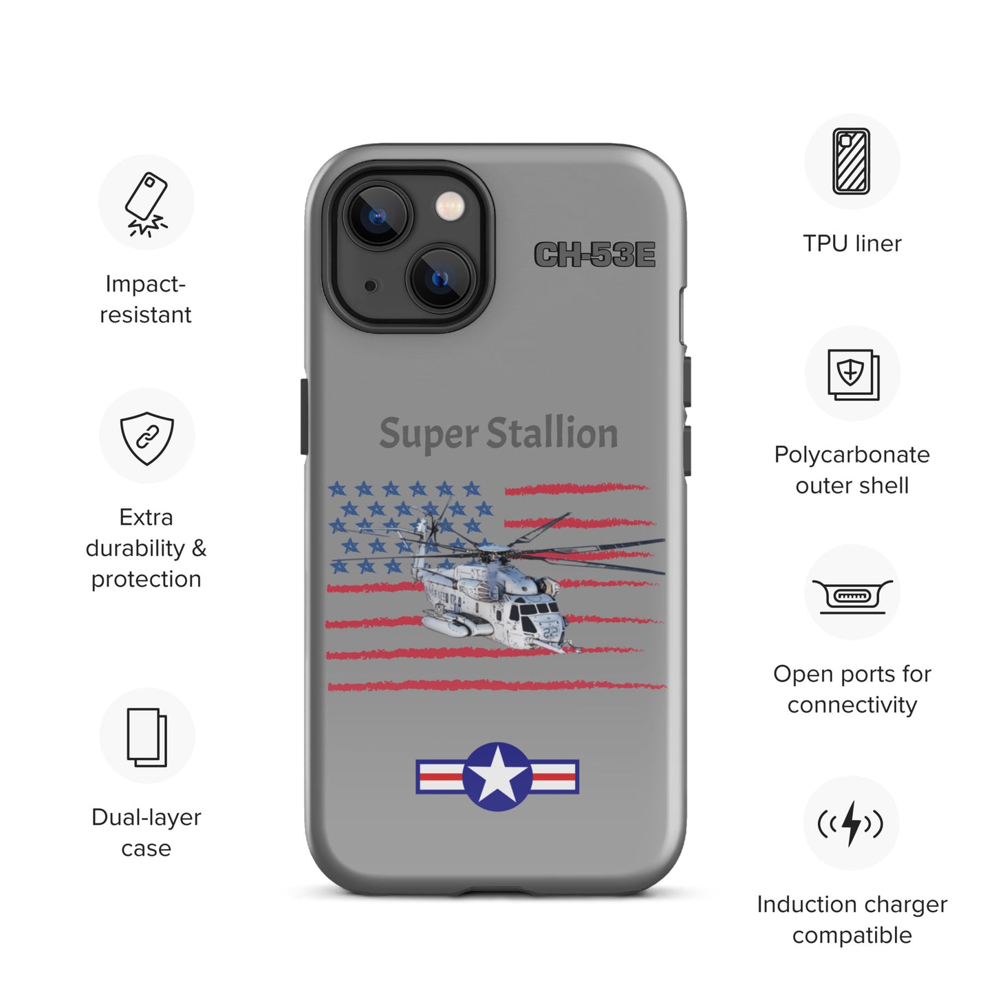 Super Stallion Patriot iPhone Case (Without Quotes)