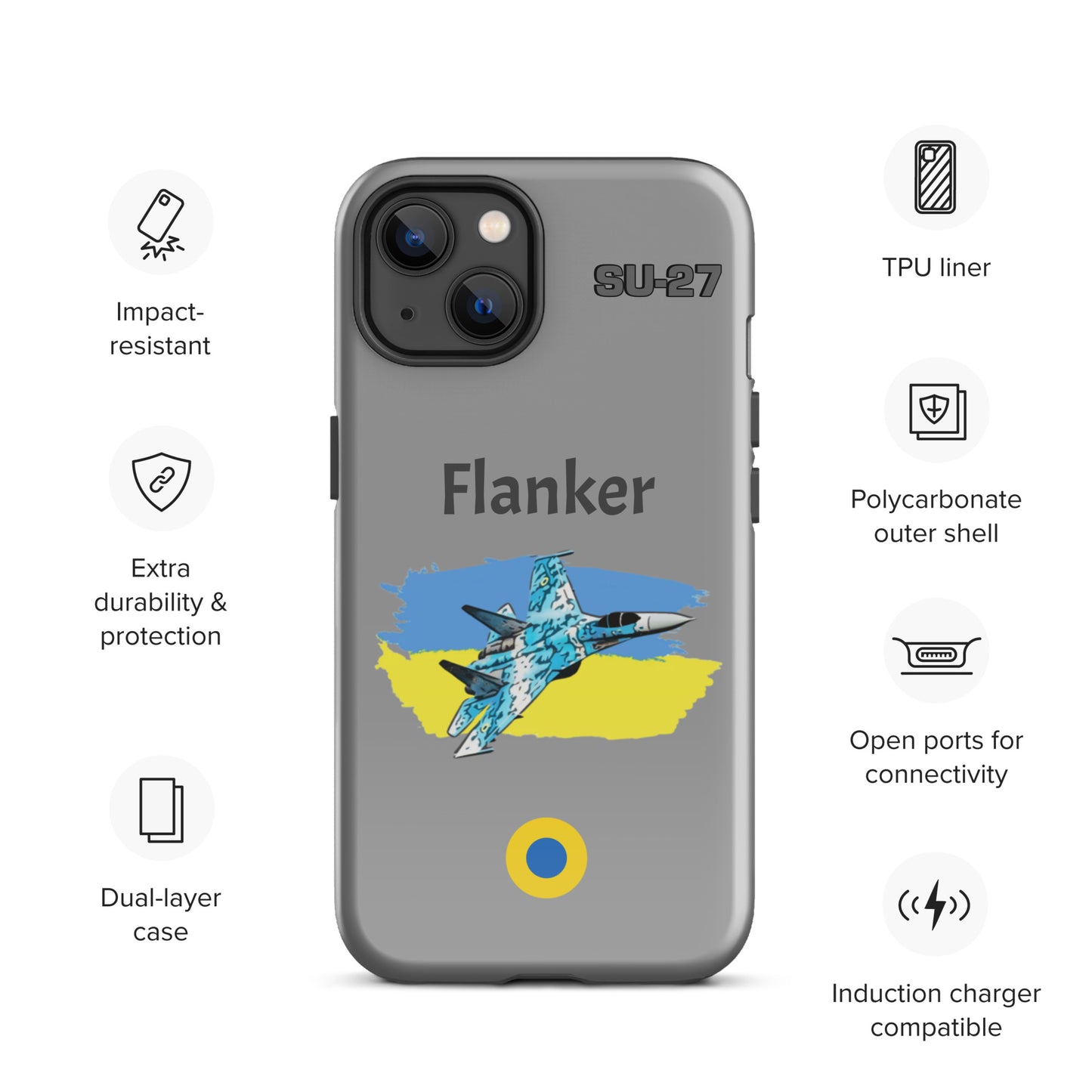 Ukrainian Flanker Patriot iPhone Case (Without Quotes)