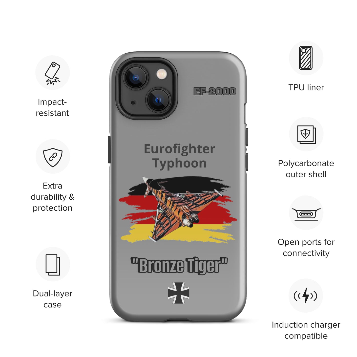 Bronze Tiger Typhoon Patriot iPhone Case