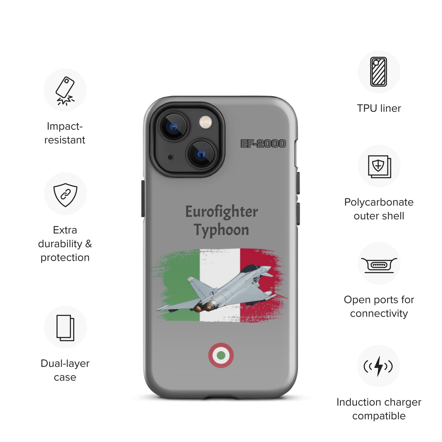 Italian Typhoon Patriot iPhone Case (Without Quotes)
