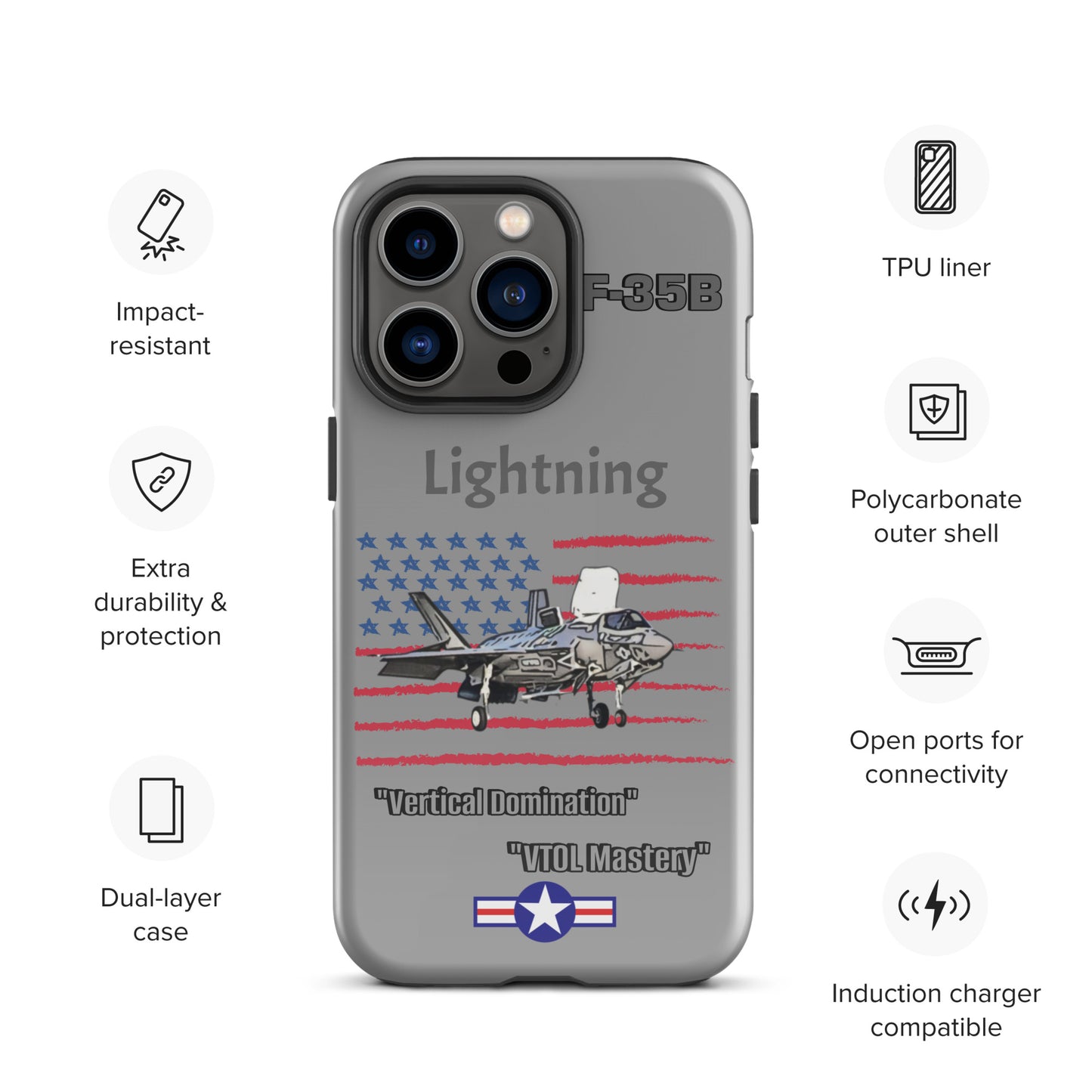 Vertical Takeoff Patriot iPhone Case