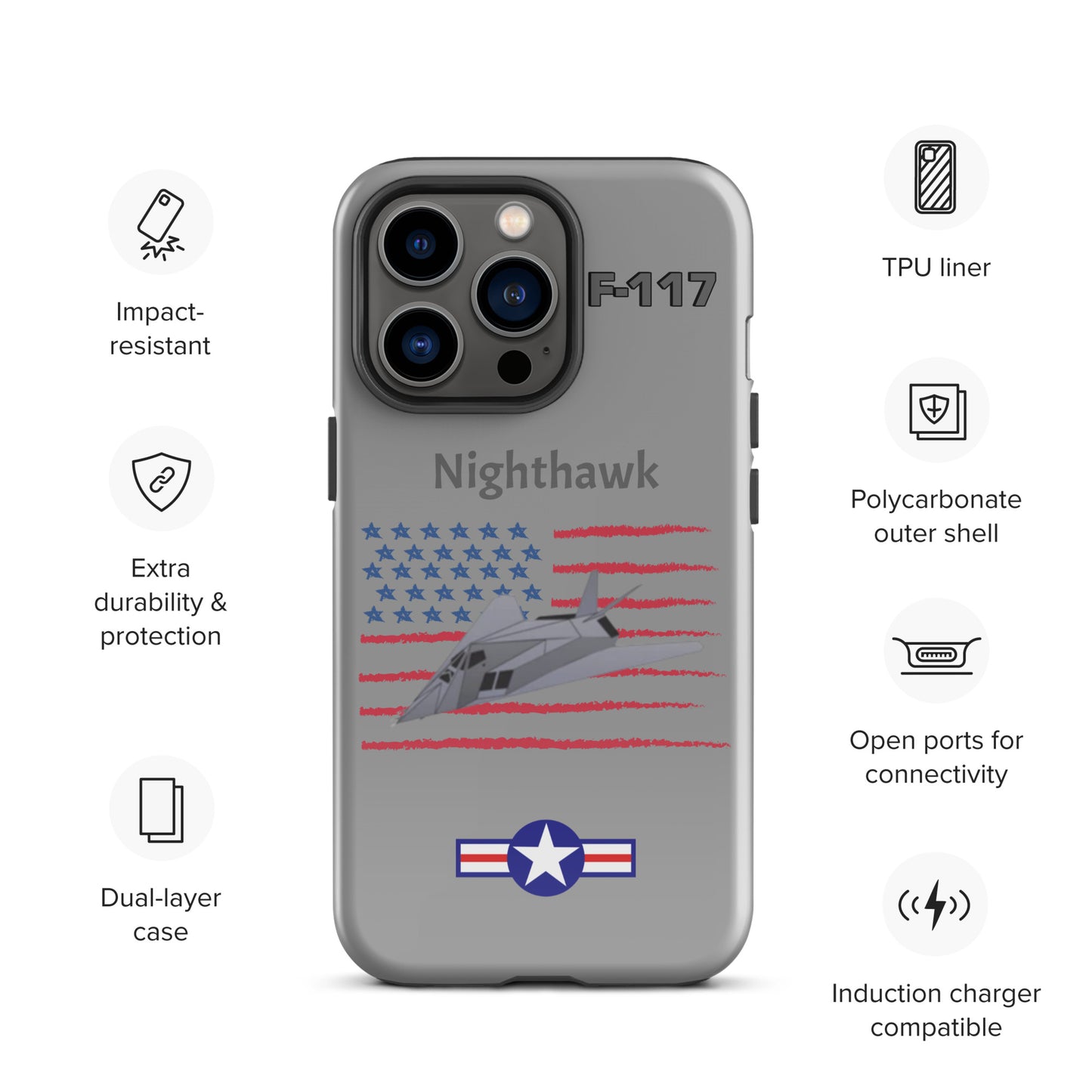 Nighthawk Patriot iPhone Case (Without Quotes)