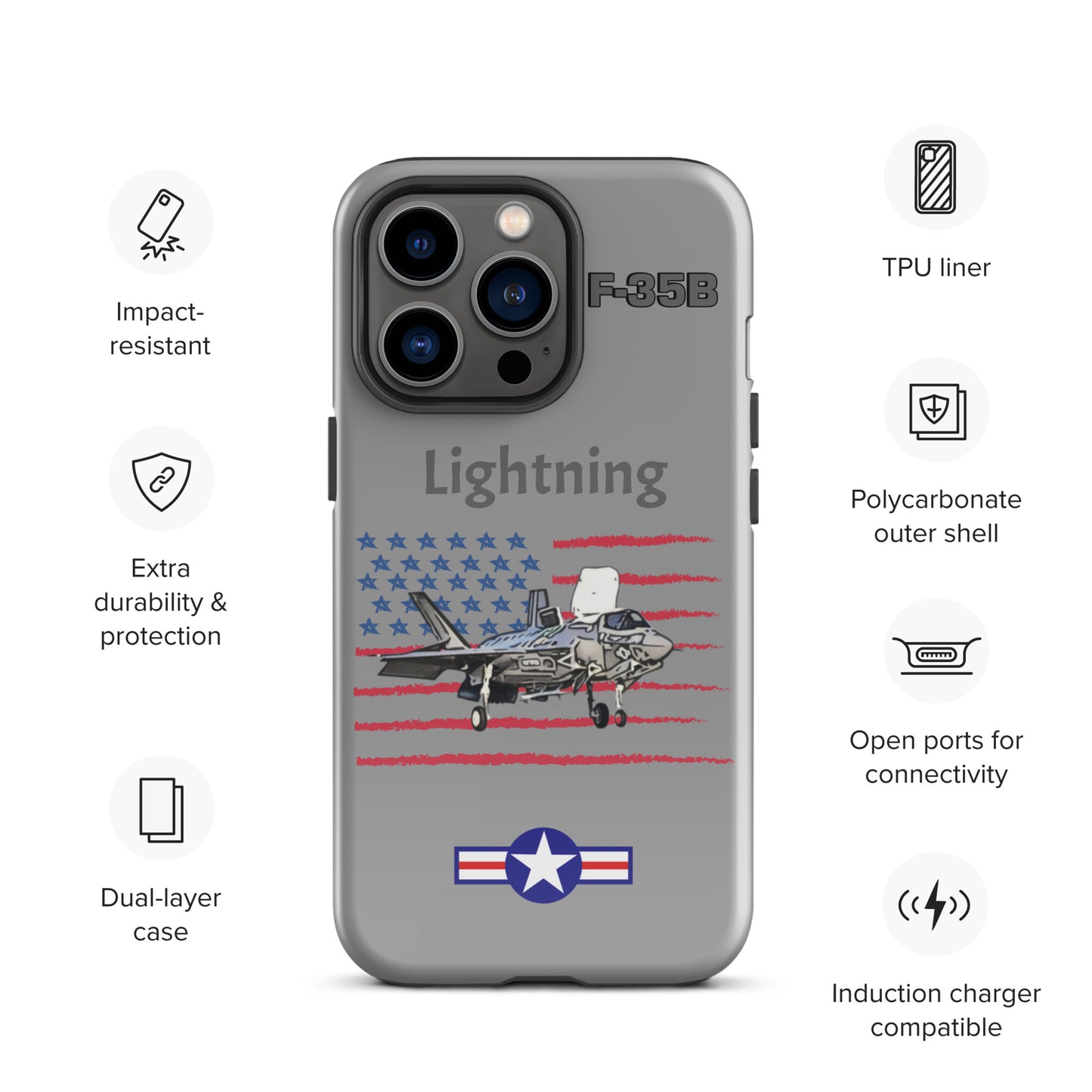 Vertical Takeoff Patriot iPhone Case (Without Quotes)