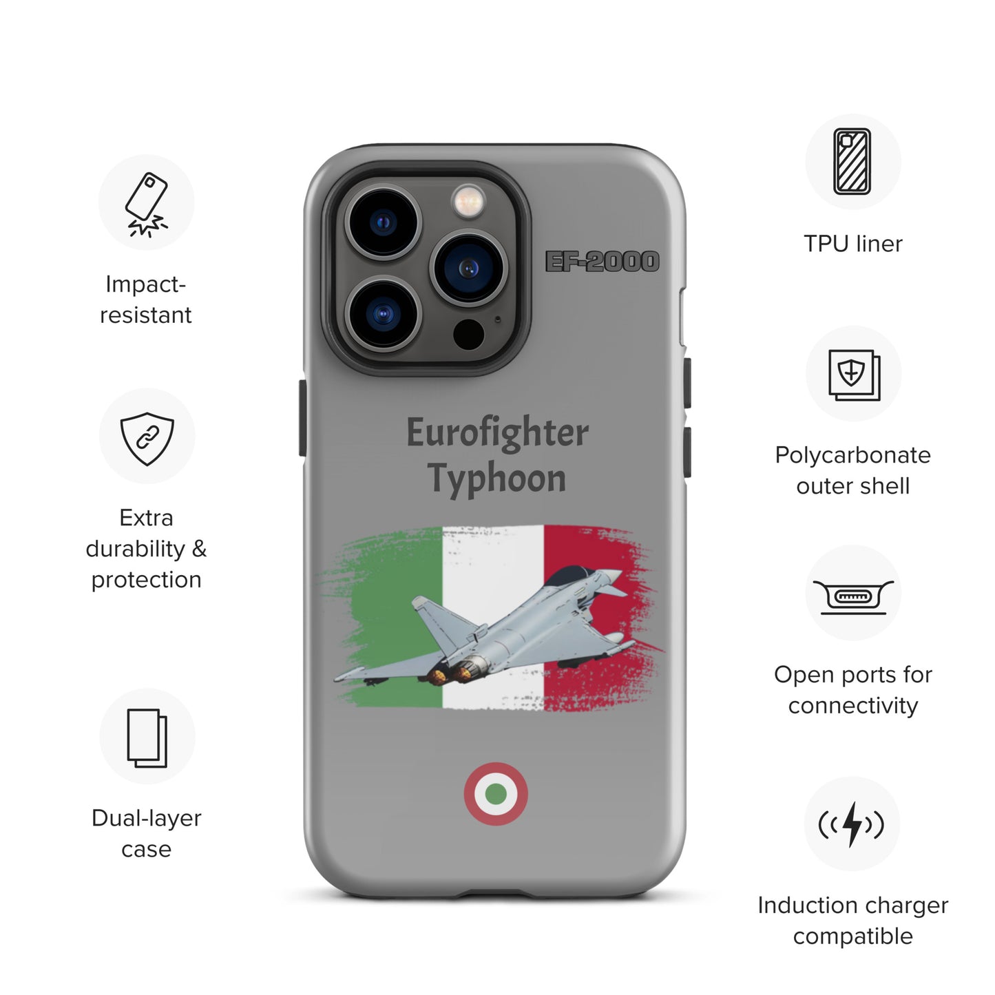 Italian Typhoon Patriot iPhone Case (Without Quotes)