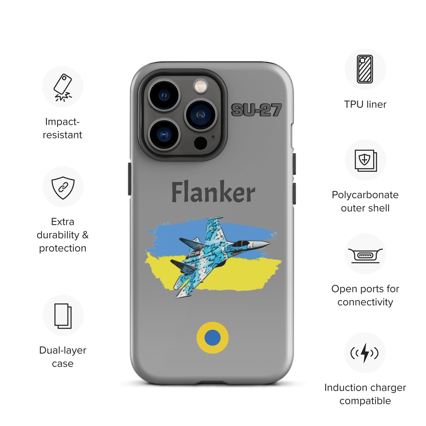 Ukrainian Flanker Patriot iPhone Case (Without Quotes)