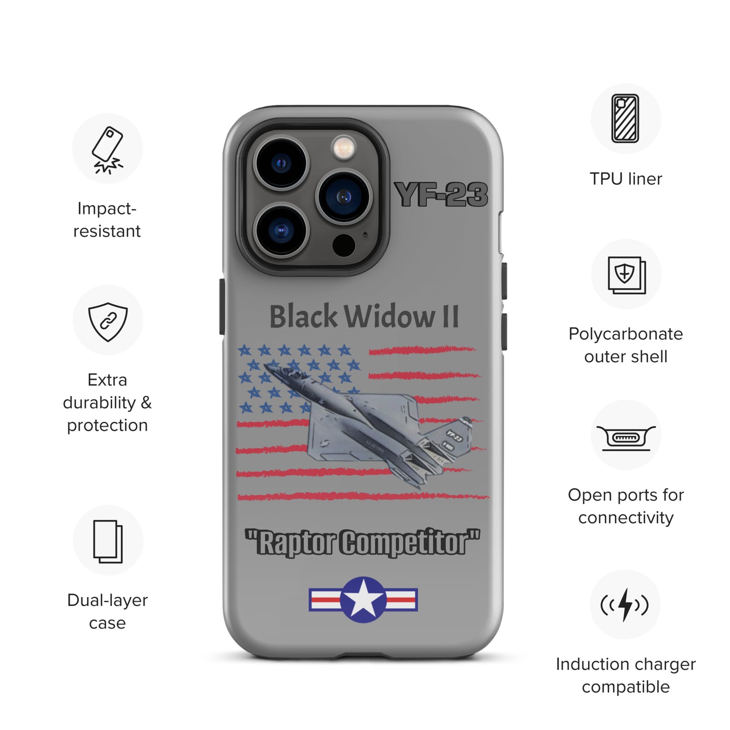 Black Widow Patriot iPhone Case