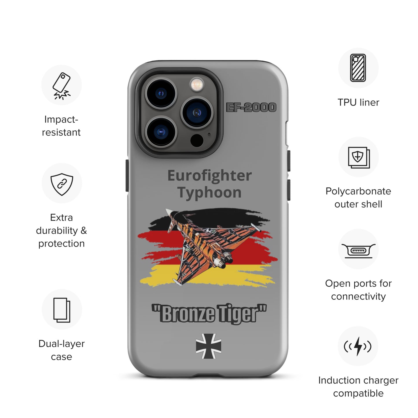 Bronze Tiger Typhoon Patriot iPhone Case