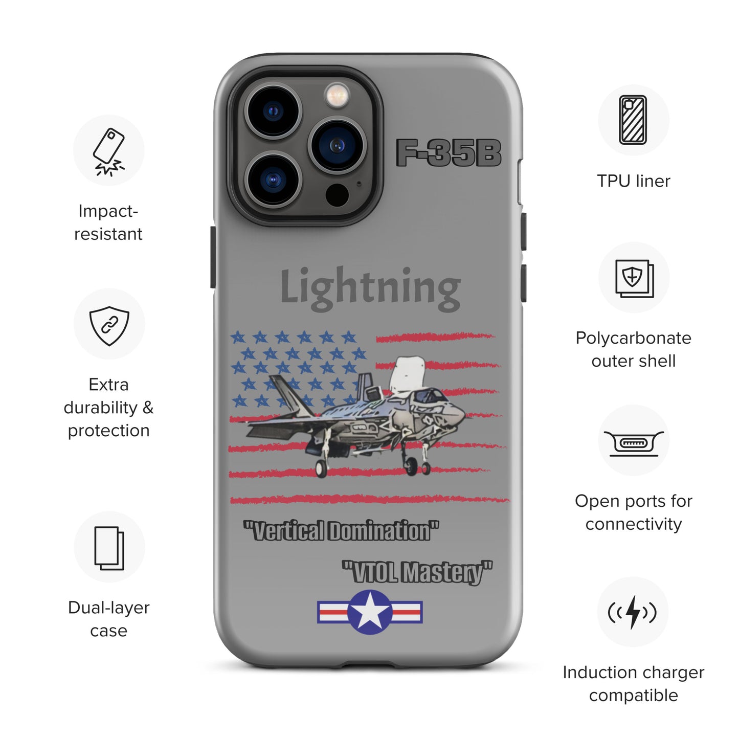 Vertical Takeoff Patriot iPhone Case