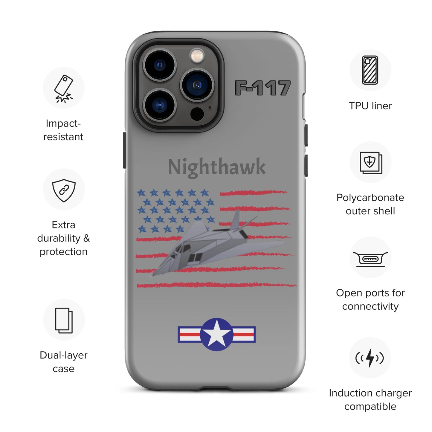 Nighthawk Patriot iPhone Case (Without Quotes)