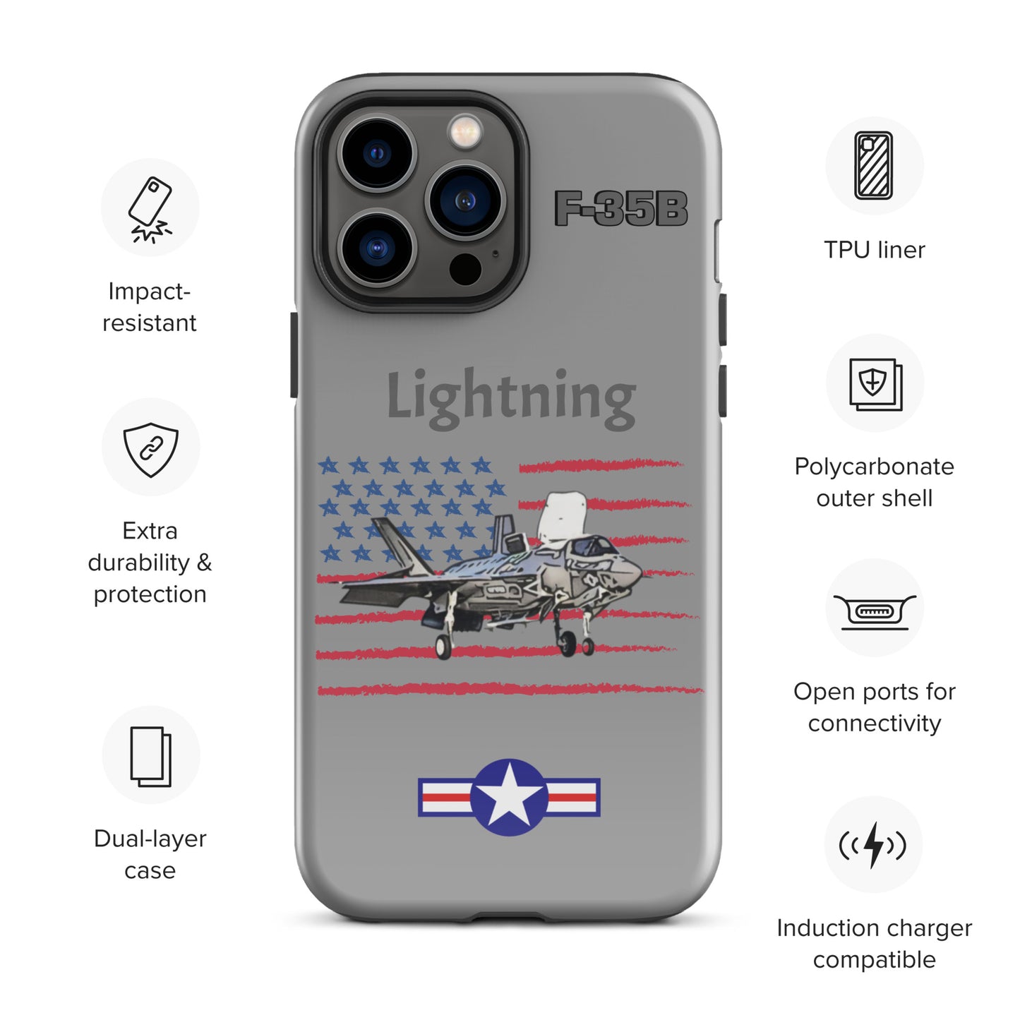 Vertical Takeoff Patriot iPhone Case (Without Quotes)