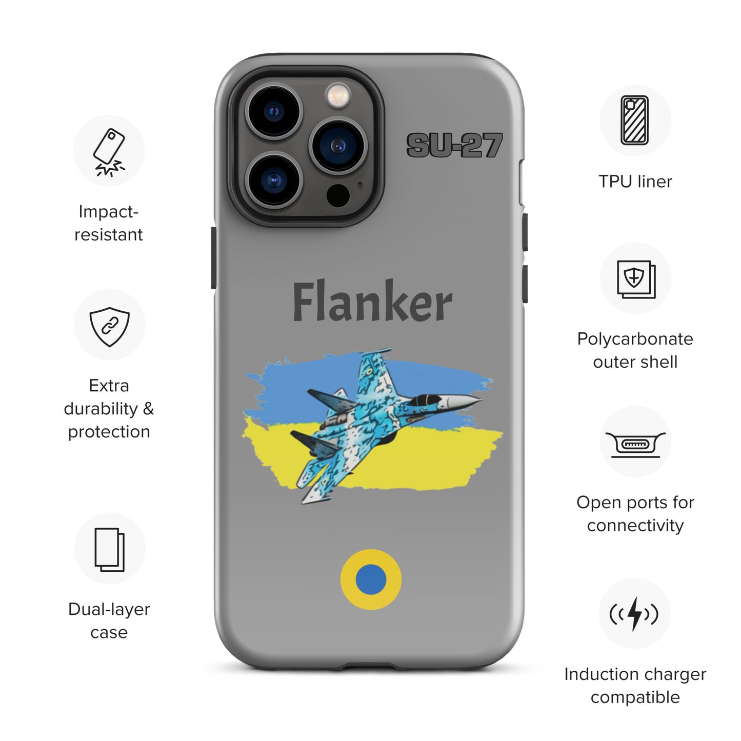 Ukrainian Flanker Patriot iPhone Case (Without Quotes)